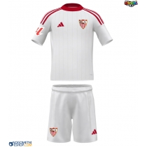 Otroški Nogometni dresi Sevilla Domači 2025-26 Kratek Rokav (+ Kratke hlače)